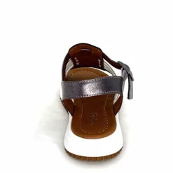 Vacances|Bijoux<428-ivoire Sandales Ivoire P673 64 Cuir Gris Métallique GrisMétal