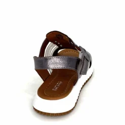 Vacances|Bijoux<428-ivoire Sandales Ivoire P673 64 Cuir Gris Métallique GrisMétal