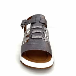 Vacances|Bijoux<428-ivoire Sandales Ivoire P673 64 Cuir Gris Métallique GrisMétal