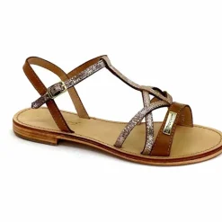Vacances|Sandales<Les Tropéziennes par M.Belarbi Sandales Les Tropeziennes Hironela Cuir Miel Or Marron
