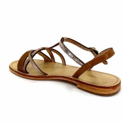 Vacances|Sandales<Les Tropéziennes par M.Belarbi Sandales Les Tropeziennes Hironela Cuir Miel Or Marron