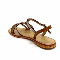 Vacances|Sandales<Les Tropéziennes par M.Belarbi Sandales Les Tropeziennes Hironela Cuir Miel Or Marron