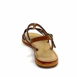 Vacances|Sandales<Les Tropéziennes par M.Belarbi Sandales Les Tropeziennes Hironela Cuir Miel Or Marron