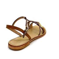 Vacances|Sandales<Les Tropéziennes par M.Belarbi Sandales Les Tropeziennes Hironela Cuir Miel Or Marron
