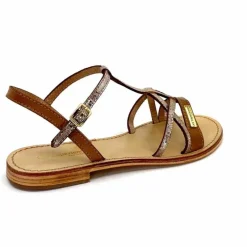 Vacances|Sandales<Les Tropéziennes par M.Belarbi Sandales Les Tropeziennes Hironela Cuir Miel Or Marron