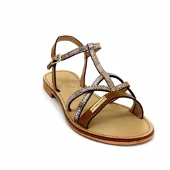 Vacances|Sandales<Les Tropéziennes par M.Belarbi Sandales Les Tropeziennes Hironela Cuir Miel Or Marron