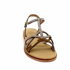 Vacances|Sandales<Les Tropéziennes par M.Belarbi Sandales Les Tropeziennes Hironela Cuir Miel Or Marron