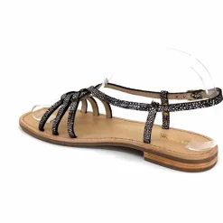 Vacances|Sandales<Les Tropéziennes par M.Belarbi Sandales Les Tropeziennes Hudon Cuir Or Noir