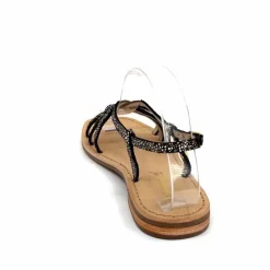 Vacances|Sandales<Les Tropéziennes par M.Belarbi Sandales Les Tropeziennes Hudon Cuir Or Noir