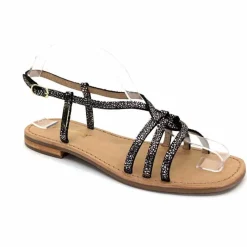 Vacances|Sandales<Les Tropéziennes par M.Belarbi Sandales Les Tropeziennes Hudon Cuir Or Noir