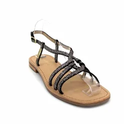 Vacances|Sandales<Les Tropéziennes par M.Belarbi Sandales Les Tropeziennes Hudon Cuir Or Noir