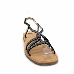 Vacances|Sandales<Les Tropéziennes par M.Belarbi Sandales Les Tropeziennes Hudon Cuir Or Noir