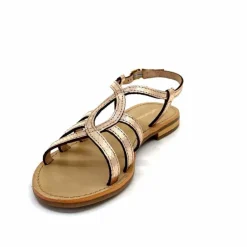Vacances|Sandales<Les Tropéziennes par M.Belarbi Sandales Les Tropeziennes Hemily Cuir Or Argent