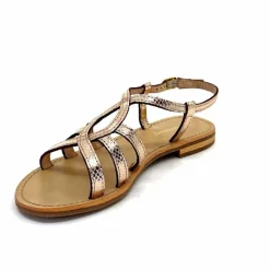Vacances|Sandales<Les Tropéziennes par M.Belarbi Sandales Les Tropeziennes Hemily Cuir Or Argent