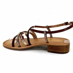 Vacances|Sandales<Les Tropéziennes par M.Belarbi Sandales Les Tropeziennes Harryna Cuir Or Marron