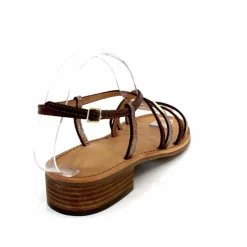 Vacances|Sandales<Les Tropéziennes par M.Belarbi Sandales Les Tropeziennes Harryna Cuir Or Marron