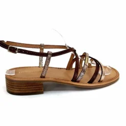 Vacances|Sandales<Les Tropéziennes par M.Belarbi Sandales Les Tropeziennes Harryna Cuir Or Marron
