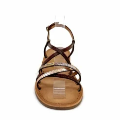 Vacances|Sandales<Les Tropéziennes par M.Belarbi Sandales Les Tropeziennes Harryna Cuir Or Marron