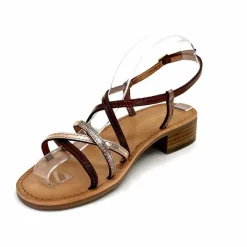 Vacances|Sandales<Les Tropéziennes par M.Belarbi Sandales Les Tropeziennes Harryna Cuir Or Marron