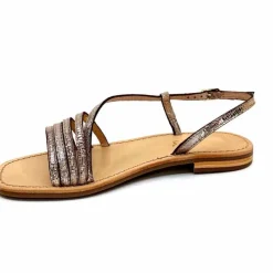 Vacances|Décontracté<Les Tropéziennes par M.Belarbi Sandales Les Tropeziennes Hudel Cuir Or