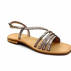 Vacances|Décontracté<Les Tropéziennes par M.Belarbi Sandales Les Tropeziennes Hudel Cuir Or