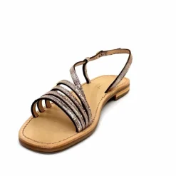Vacances|Décontracté<Les Tropéziennes par M.Belarbi Sandales Les Tropeziennes Hudel Cuir Or