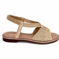 Vacances|Sandales<Ivoire0351a Sandales Plate Ivoire 1616220 Textile Cipria Nude