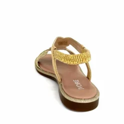 Vacances|Sandales<Ivoire0351a Sandales Plate Ivoire 1616223 Textile Platine Or