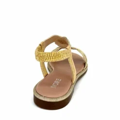 Vacances|Sandales<Ivoire0351a Sandales Plate Ivoire 1616223 Textile Platine Or