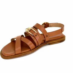 Vacances|Sandales<Triver Flight Sandales Plate 725.09 Cuir Marron