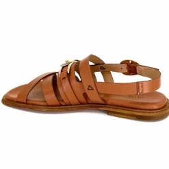 Vacances|Sandales<Triver Flight Sandales Plate 725.09 Cuir Marron