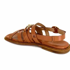 Vacances|Sandales<Triver Flight Sandales Plate 725.09 Cuir Marron