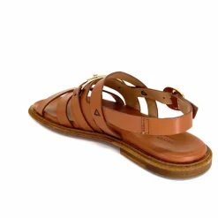 Vacances|Sandales<Triver Flight Sandales Plate 725.09 Cuir Marron