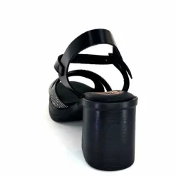 Vacances|Sandales<Porronet Sandales Plateforme à Talon Fi 2973 Cuir Strass Noir