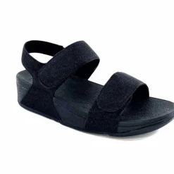 Vacances|Sandales<Fitflop Sandales Plateforme GA2/90 Textile Glitter Noir