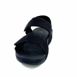 Vacances|Sandales<Fitflop Sandales Plateforme GA2/90 Textile Glitter Noir