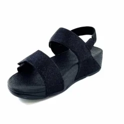 Vacances|Sandales<Fitflop Sandales Plateforme GA2/90 Textile Glitter Noir