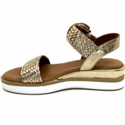 Vacances|Plateformes<Inuovo Sandales Platefme 113031 Cuir Tressé Or