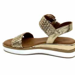 Vacances|Plateformes<Inuovo Sandales Platefme 113031 Cuir Tressé Or