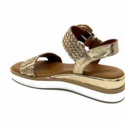 Vacances|Plateformes<Inuovo Sandales Platefme 113031 Cuir Tressé Or
