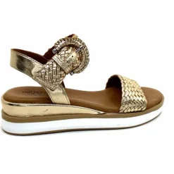 Vacances|Plateformes<Inuovo Sandales Platefme 113031 Cuir Tressé Or