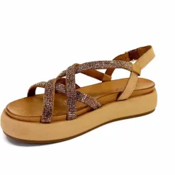 Vacances|Compensées & Plateformes<Inuovo Sandales Plateforme 96008 Cuir Scissors Marron