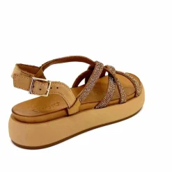 Vacances|Compensées & Plateformes<Inuovo Sandales Plateforme 96008 Cuir Scissors Marron