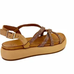 Vacances|Compensées & Plateformes<Inuovo Sandales Plateforme 96008 Cuir Scissors Marron