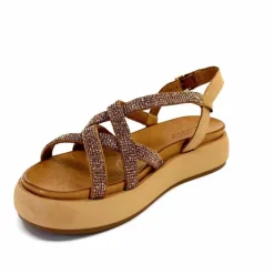 Vacances|Compensées & Plateformes<Inuovo Sandales Plateforme 96008 Cuir Scissors Marron