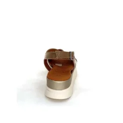 Vacances|Sandales<oh my sandals - innova footwear Sandales Plateforme Ivoire 5418 Cuir Vernis Blanc Or Beige