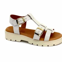 Vacances|Décontracté<We Do Sandales Plateforme Ivoire 45420A Cuir Ghiaccio Blanc