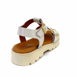 Vacances|Décontracté<We Do Sandales Plateforme Ivoire 45420A Cuir Ghiaccio Blanc