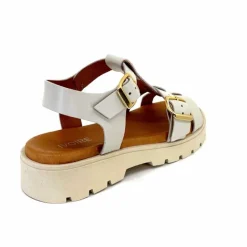 Vacances|Décontracté<We Do Sandales Plateforme Ivoire 45420A Cuir Ghiaccio Blanc