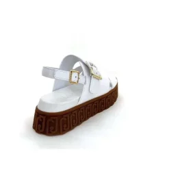 Vacances|Compensées & Plateformes<Liu.Jo Sandales Plateforme Liu Jo Ba4131 Cuir Blanc